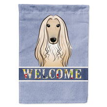Load image into Gallery viewer, Afghan Hound Welcome Flag Canvas House Size BB1430CHF