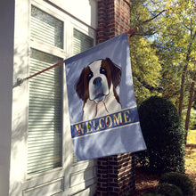 Load image into Gallery viewer, Saint Bernard Welcome Flag Canvas House Size BB1432CHF