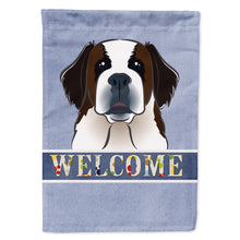 Load image into Gallery viewer, Saint Bernard Welcome Flag Canvas House Size BB1432CHF