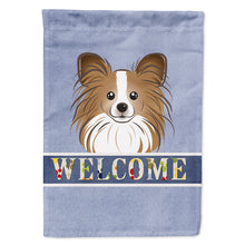 Load image into Gallery viewer, Papillon Welcome Flag Canvas House Size BB1434CHF