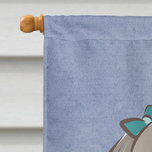 Load image into Gallery viewer, Gray Silver Shih Tzu Welcome Flag Canvas House Size BB1436CHF