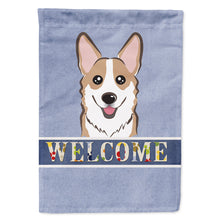 Load image into Gallery viewer, Sable Corgi Welcome Flag Canvas House Size BB1439CHF