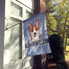 Load image into Gallery viewer, Red Corgi Welcome Flag Canvas House Size BB1440CHF