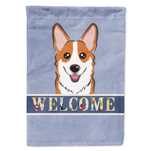 Load image into Gallery viewer, Red Corgi Welcome Flag Canvas House Size BB1440CHF