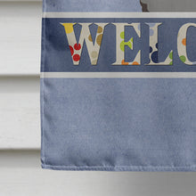 Load image into Gallery viewer, Silver Gray Poodle Welcome Flag Canvas House Size BB1445CHF