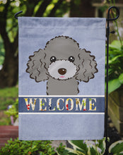 Load image into Gallery viewer, Silver Gray Poodle Welcome Garden Flag – Decorative Outdoor Yard Flag BB1445GF