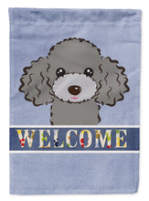 Load image into Gallery viewer, Silver Gray Poodle Welcome Garden Flag – Decorative Outdoor Yard Flag BB1445GF