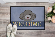 Load image into Gallery viewer, Silver Gray Poodle Welcome Doormat - 24x36 Decorative Floor Mat – Indoor/Outdoor Rug with Artistic Flair BB1445JMAT