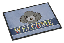 Load image into Gallery viewer, Silver Gray Poodle Welcome Doormat - 24x36 Decorative Floor Mat – Indoor/Outdoor Rug with Artistic Flair BB1445JMAT
