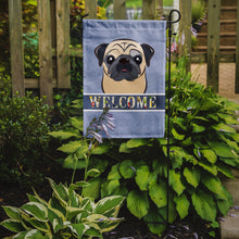 Load image into Gallery viewer, Fawn Pug Welcome Garden Flag – Decorative Outdoor Yard Flag BB1448GF