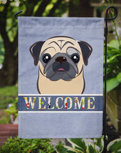 Load image into Gallery viewer, Fawn Pug Welcome Garden Flag – Decorative Outdoor Yard Flag BB1448GF