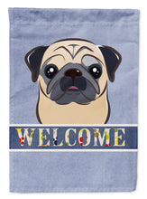 Load image into Gallery viewer, Fawn Pug Welcome Garden Flag – Decorative Outdoor Yard Flag BB1448GF