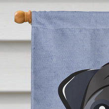 Load image into Gallery viewer, Black Pug Welcome Flag Canvas House Size BB1449CHF