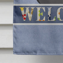 Load image into Gallery viewer, Black Pug Welcome Flag Canvas House Size BB1449CHF