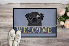Load image into Gallery viewer, Black Pug Welcome Doormat - 24x36 Decorative Floor Mat – Indoor/Outdoor Rug with Artistic Flair BB1449JMAT