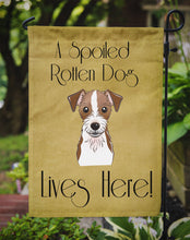 Load image into Gallery viewer, Jack Russell Terrier Spoiled Dog Lives Here Garden Flag – Funny Gold Background Dog Decor BB1450GF