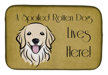 Load image into Gallery viewer, Golden Retriever Spoiled Dog Lives Here Dish Drying Mat – Absorbent, Artistic Kitchen Essentials BB1453DDM
