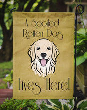 Load image into Gallery viewer, Golden Retriever Spoiled Dog Lives Here Garden Flag – Funny Gold Background Dog Decor BB1453GF
