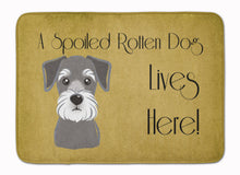 Load image into Gallery viewer, Schnauzer Spoiled Dog Lives Here Machine Washable Memory Foam Mat BB1454RUG