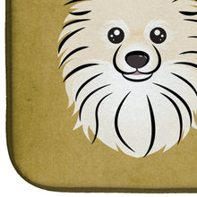 Load image into Gallery viewer, Pomeranian Spoiled Dog Lives Here Dish Drying Mat – Absorbent, Artistic Kitchen Essentials BB1455DDM