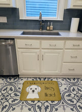 Load image into Gallery viewer, Maltese Spoiled Dog Lives Here Machine Washable Memory Foam Mat BB1456RUG
