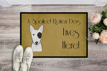 Load image into Gallery viewer, Bull Terrier Spoiled Dog Lives Here Doormat - 24x36 Decorative Floor Mat – Indoor/Outdoor Rug with Artistic Flair BB1457JMAT