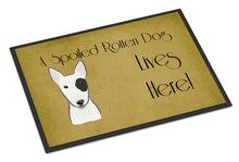 Load image into Gallery viewer, Bull Terrier Spoiled Dog Lives Here Doormat - 24x36 Decorative Floor Mat – Indoor/Outdoor Rug with Artistic Flair BB1457JMAT
