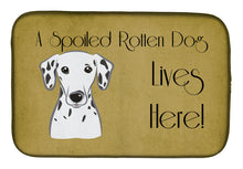 Load image into Gallery viewer, Dalmatian Spoiled Dog Lives Here Dish Drying Mat – Absorbent, Artistic Kitchen Essentials BB1458DDM