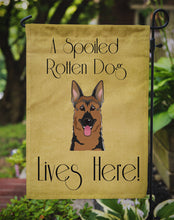 Load image into Gallery viewer, German Shepherd Spoiled Dog Lives Here Garden Flag – Funny Gold Background Dog Decor BB1459GF