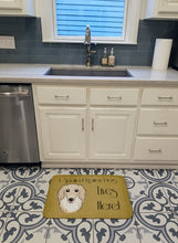 Load image into Gallery viewer, Longhair Creme Dachshund Spoiled Dog Lives Here Machine Washable Memory Foam Mat BB1460RUG