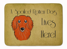 Load image into Gallery viewer, Longhair Red Dachshund Spoiled Dog Lives Here Machine Washable Memory Foam Mat BB1462RUG