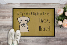 Load image into Gallery viewer, Yellow Labrador Spoiled Dog Lives Here Doormat - 24x36 Decorative Floor Mat – Indoor/Outdoor Rug with Artistic Flair BB1470JMAT