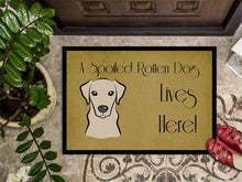 Load image into Gallery viewer, Yellow Labrador Spoiled Dog Lives Here Doormat - 24x36 Decorative Floor Mat – Indoor/Outdoor Rug with Artistic Flair BB1470JMAT