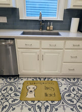 Load image into Gallery viewer, Yellow Labrador Spoiled Dog Lives Here Machine Washable Memory Foam Mat BB1470RUG