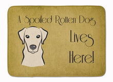 Load image into Gallery viewer, Yellow Labrador Spoiled Dog Lives Here Machine Washable Memory Foam Mat BB1470RUG