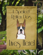 Load image into Gallery viewer, Boxer Spoiled Dog Lives Here Garden Flag – Funny Gold Background Dog Decor BB1471GF
