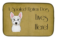 Load image into Gallery viewer, Westie Spoiled Dog Lives Here Dish Drying Mat – Absorbent, Artistic Kitchen Essentials BB1474DDM