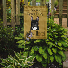Load image into Gallery viewer, French Bulldog Spoiled Dog Lives Here Garden Flag – Funny Gold Background Dog Decor BB1475GF