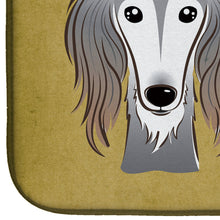 Load image into Gallery viewer, Saluki Spoiled Dog Lives Here Dish Drying Mat – Absorbent, Artistic Kitchen Essentials BB1477DDM