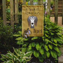 Load image into Gallery viewer, Saluki Spoiled Dog Lives Here Garden Flag – Funny Gold Background Dog Decor BB1477GF
