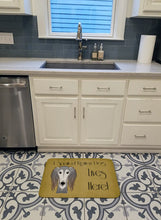 Load image into Gallery viewer, Saluki Spoiled Dog Lives Here Machine Washable Memory Foam Mat BB1477RUG