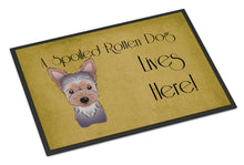 Load image into Gallery viewer, Yorkie Puppy Spoiled Dog Lives Here Doormat - 24x36 Decorative Floor Mat – Indoor/Outdoor Rug with Artistic Flair BB1480JMAT