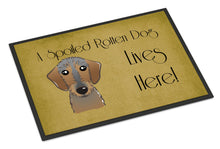 Load image into Gallery viewer, Wirehaired Dachshund Spoiled Dog Lives Here Doormat - 24x36 Decorative Floor Mat – Indoor/Outdoor Rug with Artistic Flair BB1481JMAT