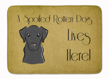 Load image into Gallery viewer, Black Labrador Spoiled Dog Lives Here Machine Washable Memory Foam Mat BB1483RUG