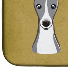 Load image into Gallery viewer, Italian Greyhound Spoiled Dog Lives Here Dish Drying Mat – Absorbent, Artistic Kitchen Essentials BB1484DDM