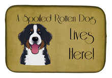 Load image into Gallery viewer, Bernese Mountain Dog Spoiled Dog Lives Here Dish Drying Mat – Absorbent, Artistic Kitchen Essentials BB1485DDM