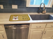 Load image into Gallery viewer, French Bulldog Spoiled Dog Lives Here Dish Drying Mat – Absorbent, Artistic Kitchen Essentials BB1486DDM