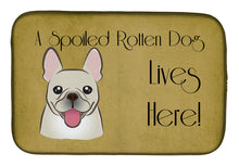 Load image into Gallery viewer, French Bulldog Spoiled Dog Lives Here Dish Drying Mat – Absorbent, Artistic Kitchen Essentials BB1486DDM