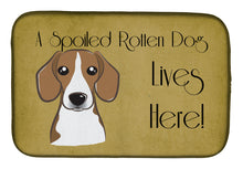 Load image into Gallery viewer, Beagle Spoiled Dog Lives Here Dish Drying Mat – Absorbent, Artistic Kitchen Essentials BB1487DDM