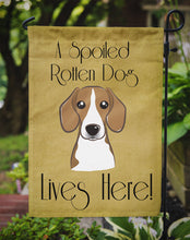 Load image into Gallery viewer, Beagle Spoiled Dog Lives Here Garden Flag – Funny Gold Background Dog Decor BB1487GF